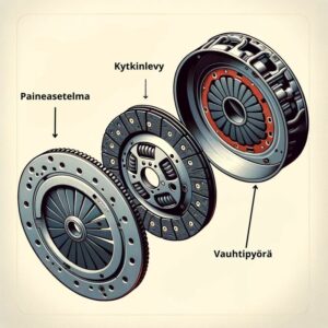 Illustroitu auton kytkin